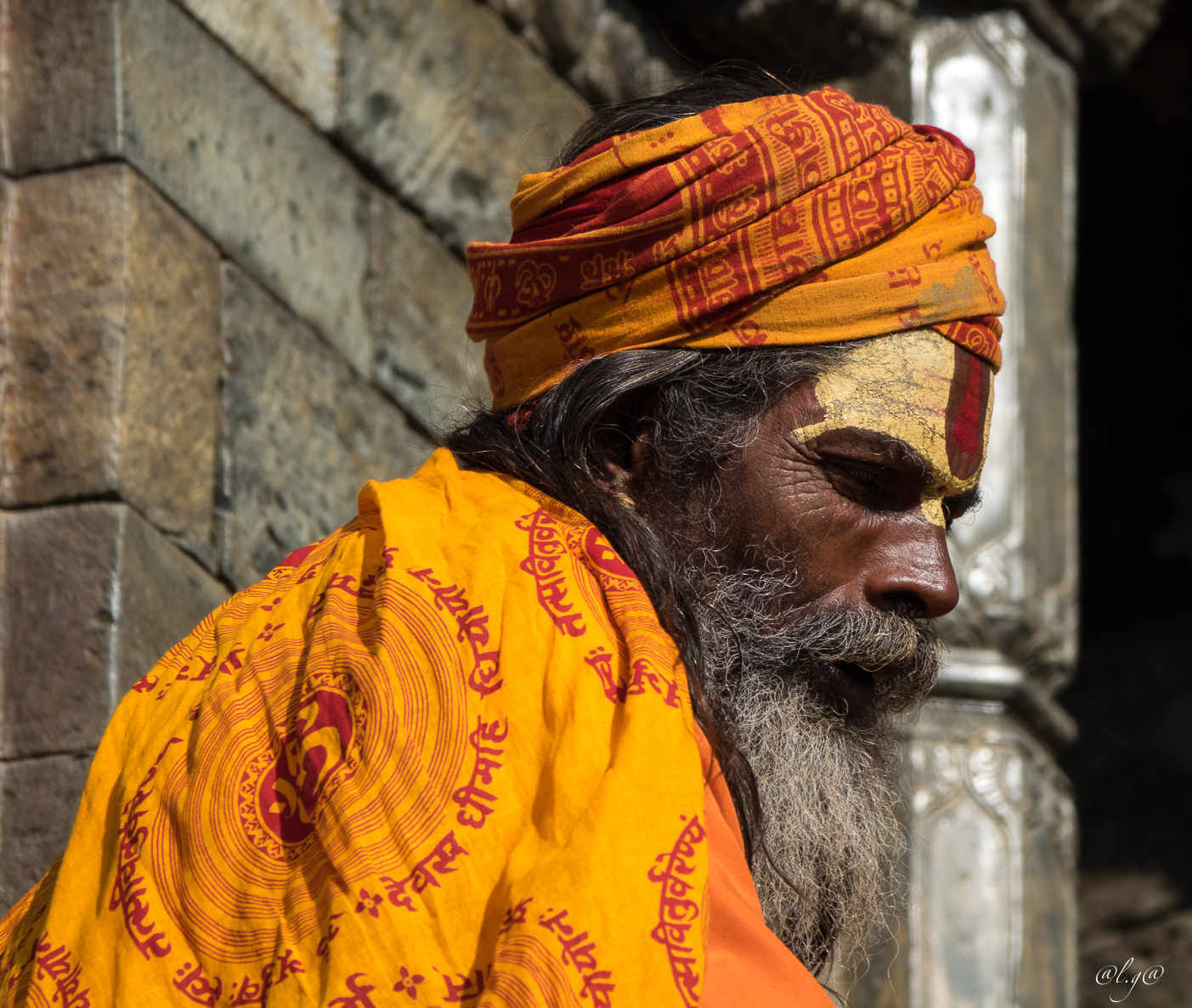Kathmandu : Sadhu au temple de Pashupatinath
